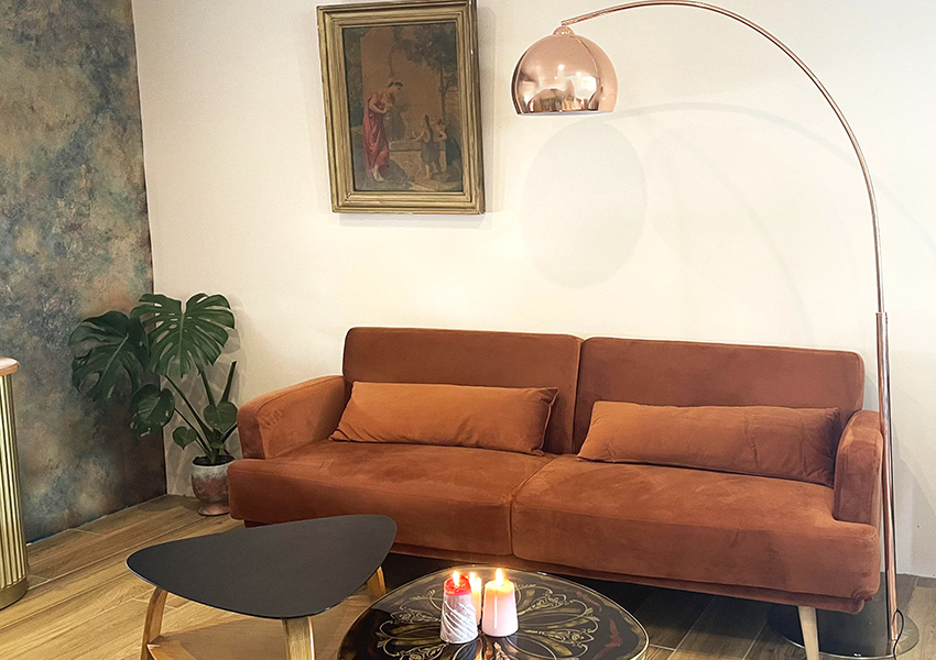 Proposition décorative et patine murale d'un salon